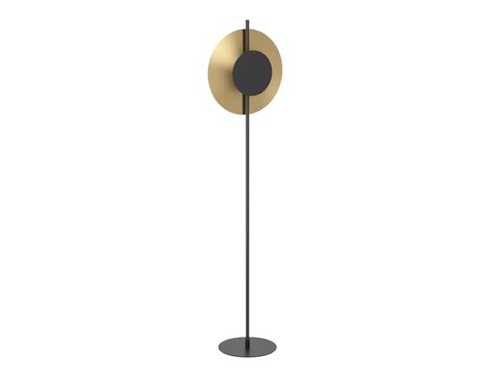 Eglo LED Lampadaire Tocina\, lampe sur pied avec éclairage indirect luminaire élégante pour salon en métal noir et laiton brossé\, lumière blanc chaud\, hauteur 150 cm