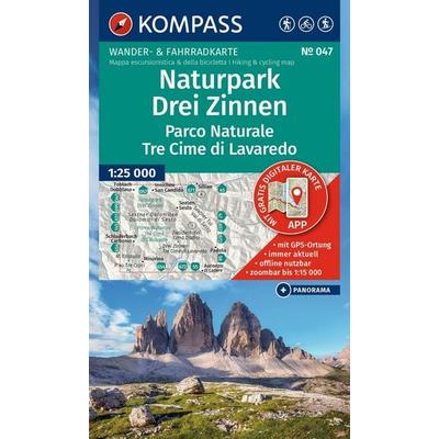 KOMPASS Wanderkarte 047 Naturpark Drei Zinnen, Parco Naturale Tre Cime di Lavaredo 1:25.000, Sonstige von , KOMPASS Freytag & Berndt,