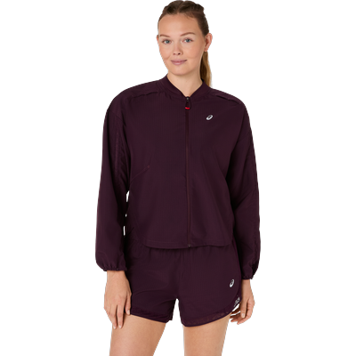 Laufjacke ASICS, Gr. XXL, schwarz aubergi, Obermaterial: 100% Polyester, Jacken, ACTIBREEZE™ Technologie, Wasserabweisend, Atmungsaktiv