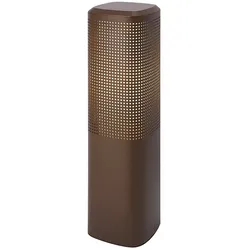 Nordlux Pollerleuchte SIDARA 45, IP44 IK05, eckig, 45cm, E27, Schirm perforiert, Seeluft-beständig, Aluminium, metallisch braun NORD-2618448218