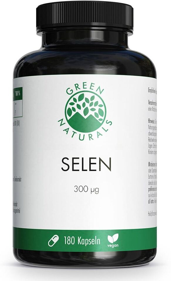 GREEN NATURALS Selen 300 µg rein pflanzlich Kapseln vegan 180stk
