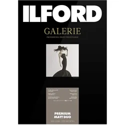 Ilford Galerie Premium Matt Duo 200g A4 50 Blatt (200 g/m2, A4, 50 Stk.), Fotopapier, Weiss