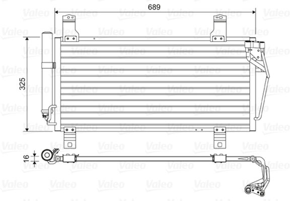 Valeo Kondensator, Klimaanlage 814456 Für Mazda