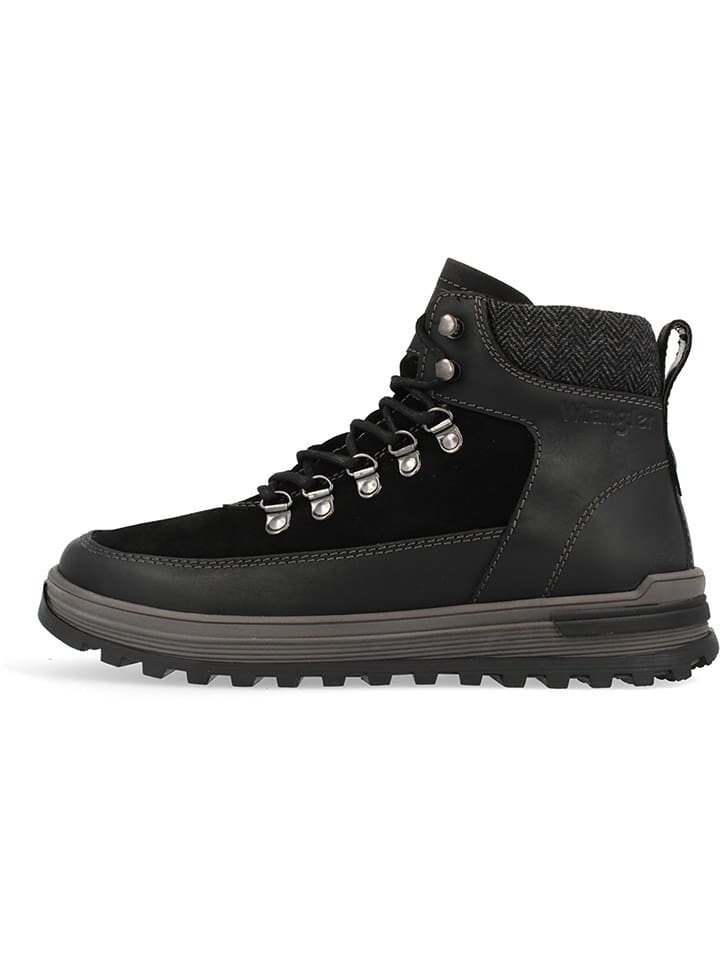 Wrangler Leder-Boots "Tommy" in Schwarz - 40