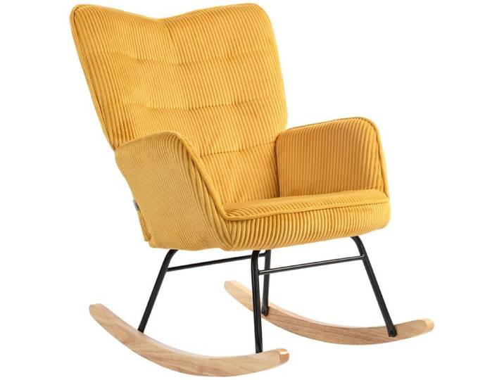 Fauteuil à bascule - Jaune - 71x98x101 cm - Acier - 1 place