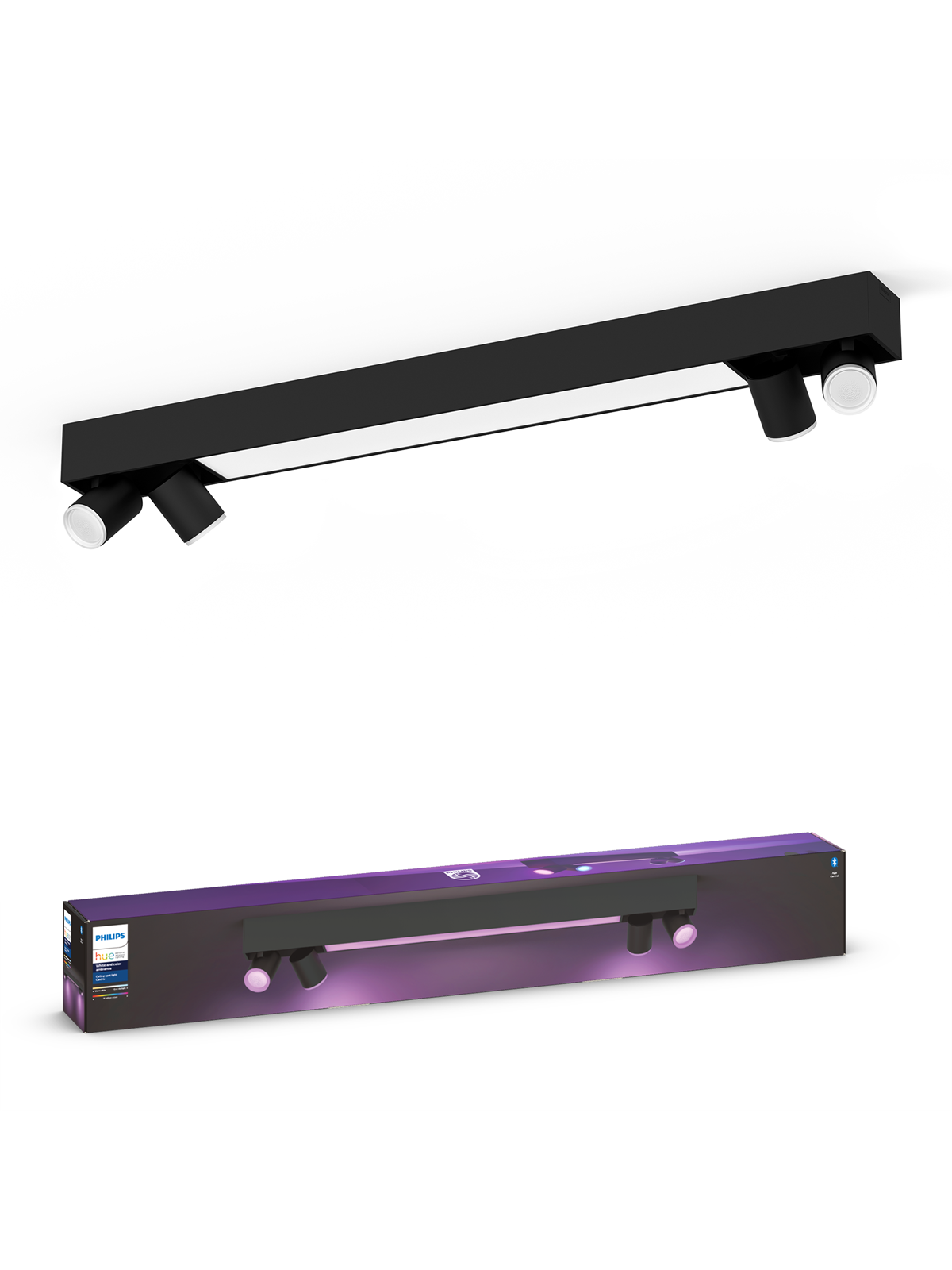 Philips Hue Centris 4-er Spots 5.7W - schwarz