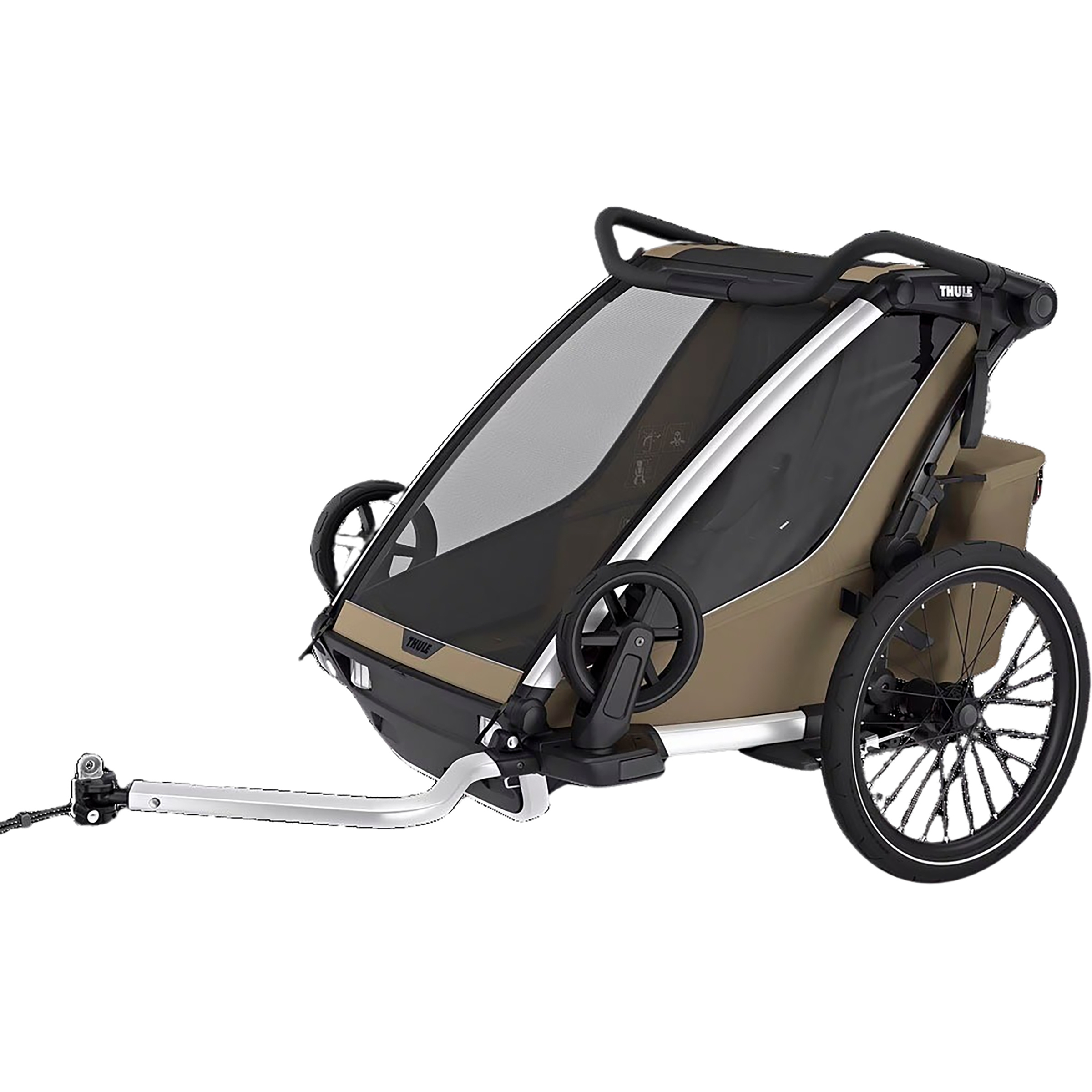 Thule Chariot Cross 2 Double Kinderanhänger Fahrradanhänger gruen Camping
