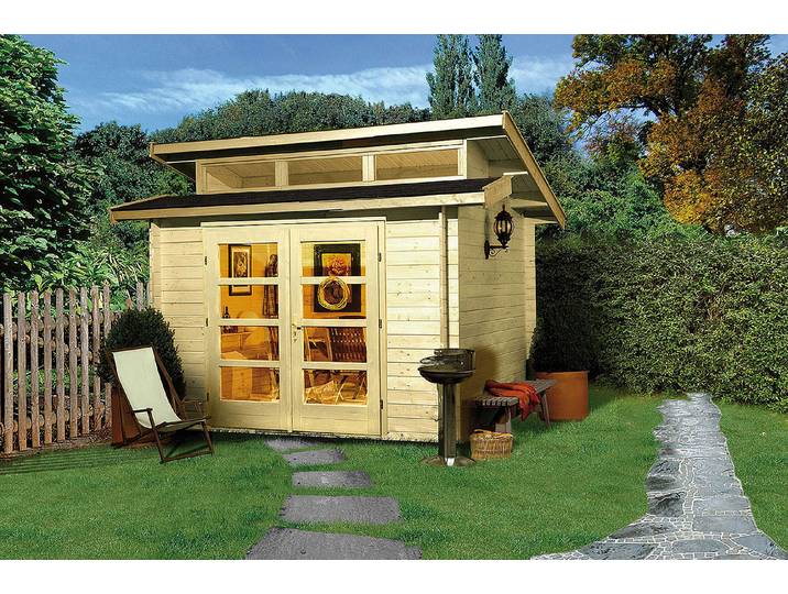 Weka Blockbohlenhaus Avantgarde 3 Holz Natur 28 mm 3 × 3 m