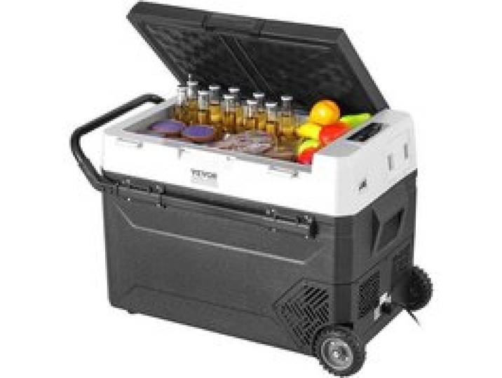 Réfrigérateur portable 60L à compresseur 60W -20~20°C sur roulettes pour voiture/camping/maison
