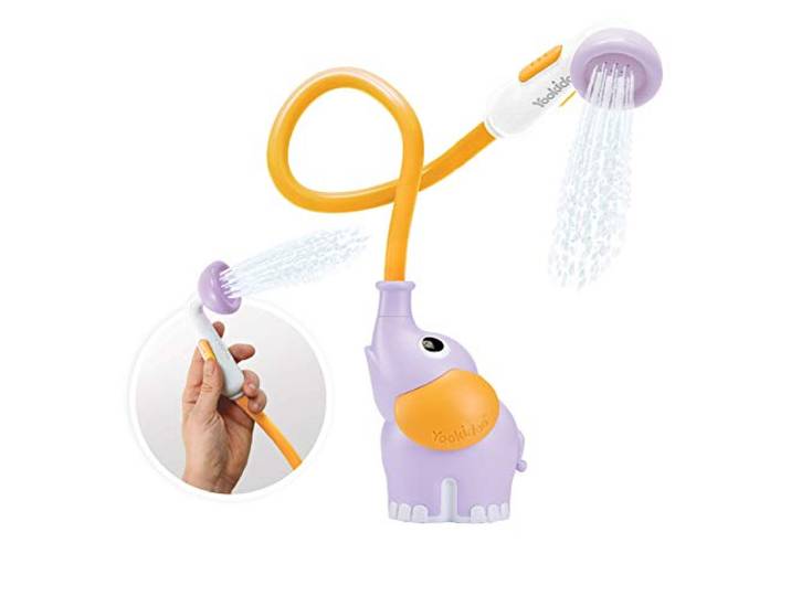 Yookidoo Duschbadewanne Elefant Spielzeug mit Wasserpumpe für maximalen Badespaß (Malve)