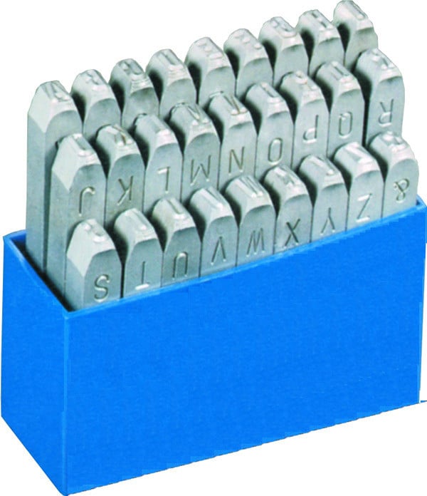 Beta Komplet stempels met gravure Letters A-Z 12 mm
