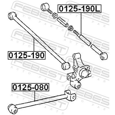 FEBEST Lenker, Radaufhängung Hinterachse 0125-190L für TOYOTA