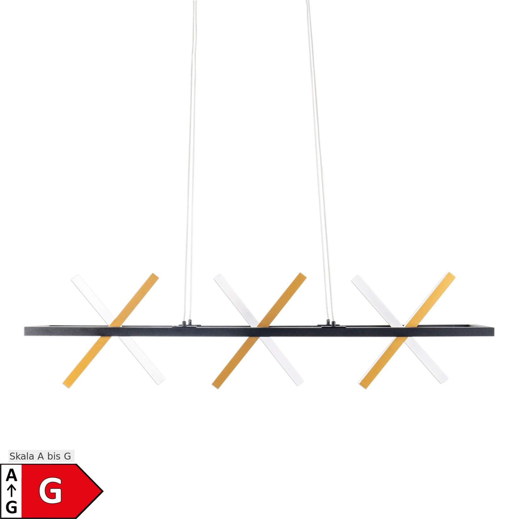 Näve LED Pendelleuchte "CADICE" l: 100cm gold