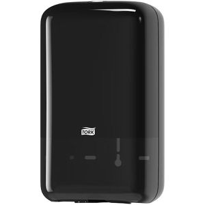 Tork Toilettenpapierspender Elevation, 556008, T3 System, aus Kunststoff, für 2 Pack, zur Einzelblattentnahme, schwarz