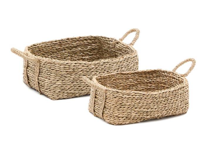 Kave Home Mand Milly Zeegras, Set van 2 stuks - Beige