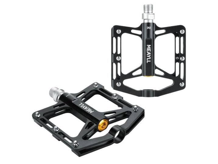 Fahrradpedale Aluminium MTB Schwarz 3 Lager, Metall, 12.5x1.5x12.5 cm, Freizeit & Co, Sport & Fitness, Fahrräder, Fahrradzubehör