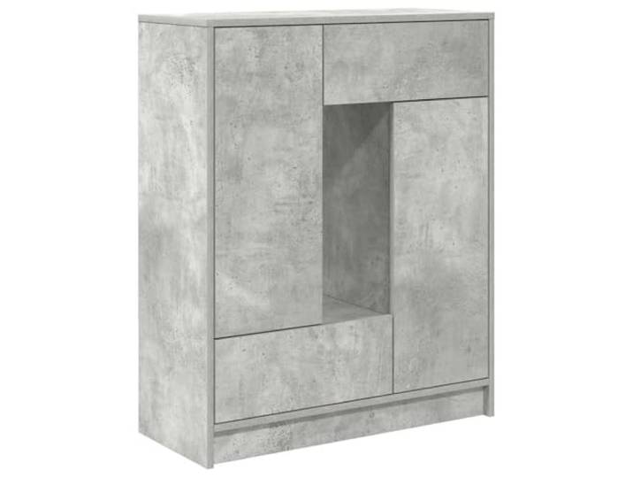 KGHFDVB Sideboard mit Schubladen und Türen Betongrau 73x31x90 cm Holzwerkstoff, Robust, Vielseitig, Pflegeleicht, Für Wohnzimmer, Essbereich, Flur