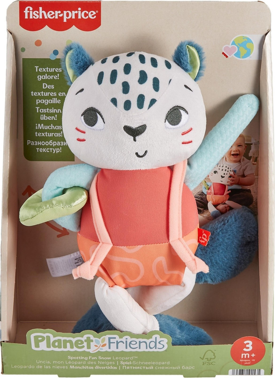 Fisher-Price Speelgoedluipaard sensorisch speelgoed voor pasgeborenen