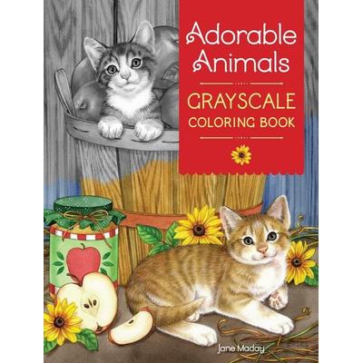Adorable Animals Grayscale Coloring Book, Taschenbuch von Jane Maday, GMC, 978-1-4403-5051-1
