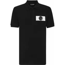 PLEIN SPORT Kurzarm-Poloshirt SCRATCH, Größe S in Schwarz 02