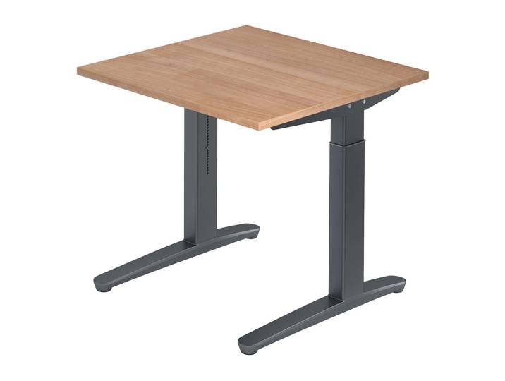 XTRA XB 8 GG Schreibtisch 80 x 80 höhenverstellbar Nussbaum