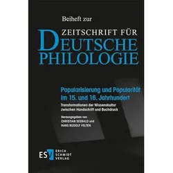 Popularisierung und Popularität im 15. und 16. Jahrhundert, Fachbücher von Hans Rudolf Velten, Christian Seebald