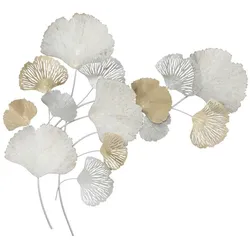 Mauro Ferretti Dekorative Wandplatte Silvy, 85,5 x 10 x 113 cm – Mehrfarbige Eisenplatte im glamourösen Stil, inspiriert von der Natur – 3D-Dekoration