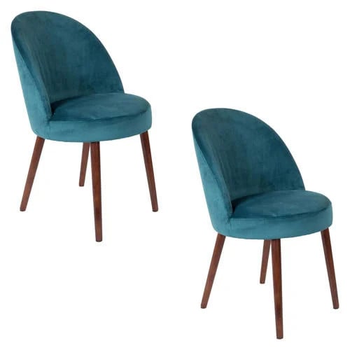 Dutchbone Barbara eetkamerstoel velours set van 2