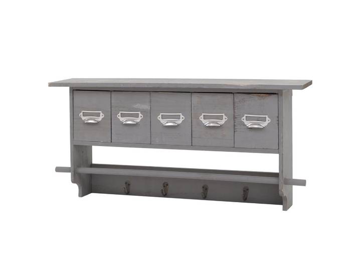 KÜCHENREGAL 5 SCHUBLADEN Grau