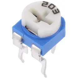 Trimmpotentiometer, 1-Drehung, liegend, 20kΩ, 100mW