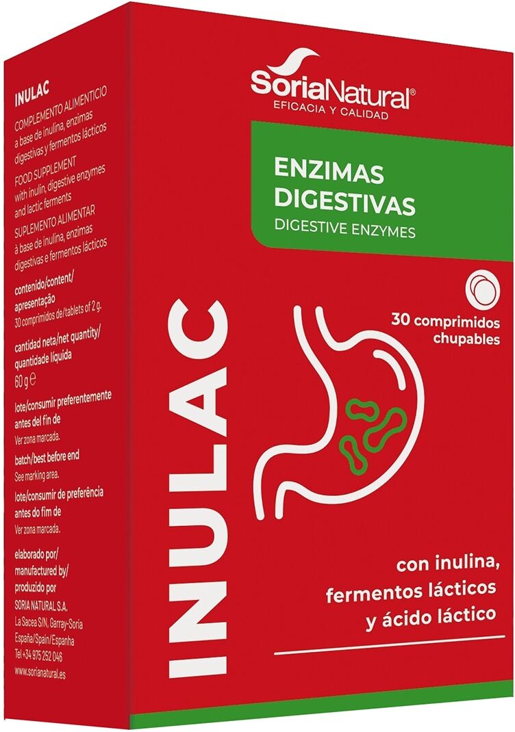 Soria Natural 30 Comprimidos Inulac Tablets .