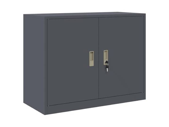PHGTYUK Aufbewahrungsschrank Anthrazit 90 x 40 x 70 cm Stahl Abschließbare Türen, pulverbeschichteter Stahl, Industrie-Design, pflegeleicht, Büroorganisation