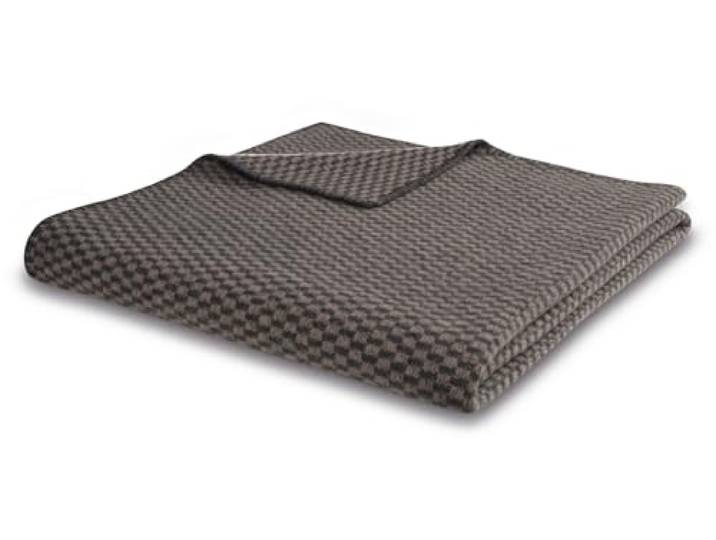 biederlack Plaid mit Zierstich Farbe Mokka Größe 150 x 200