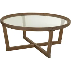 COUCHTISCH aus Holz und Metall D100x44 cm