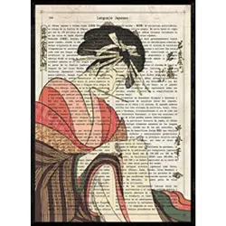 POSTER Geisha POSTER Schreiben. Geishas Blätter A4 Rahmenlos