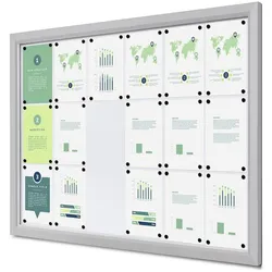 Abschließbarer Schaukasten Outdoor Slim 18 x A4