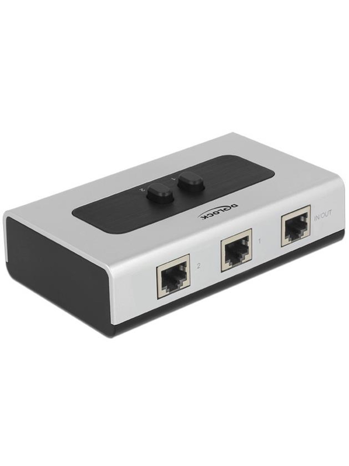 DeLOCK Switch RJ45 10/100/1000 2 port manual bidirectional
