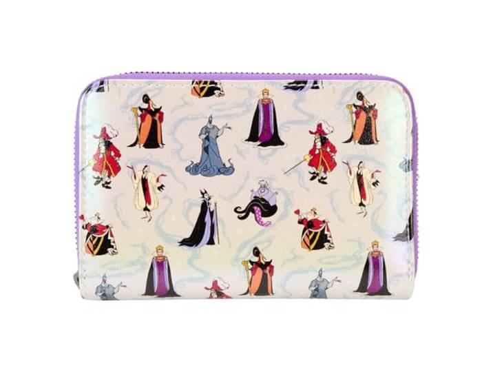 Loungefly Disney Villains iriserende portemonnee met ritssluiting, Meerkleurig, Eén maat, Portemonnee met rits rond