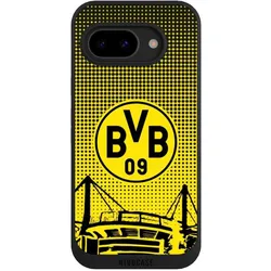 Nivocase Handyhülle für Google Pixel 9a Hülle NIVOpure Case Schwarz BVB Borussia Dortmund Stadion (Google Pixel 9a), Smartphone Hülle, Schwarz
