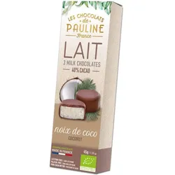 Les Chocolats de Pauline Kokos-Pralinen Milchschokolade bio