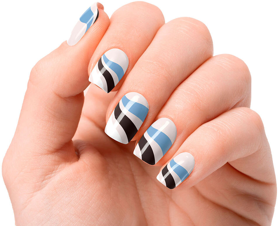 Nooves Feuilles À Ongles En Gel flowing stream premium glam #Art Design 20 unités