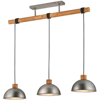 TRIO LEUCHTEN Pendelleuchte "Delhi", grau (nickelfarben), 3, Leuchten, Hängeleuchte, Hängelampe, Pendelleuchte