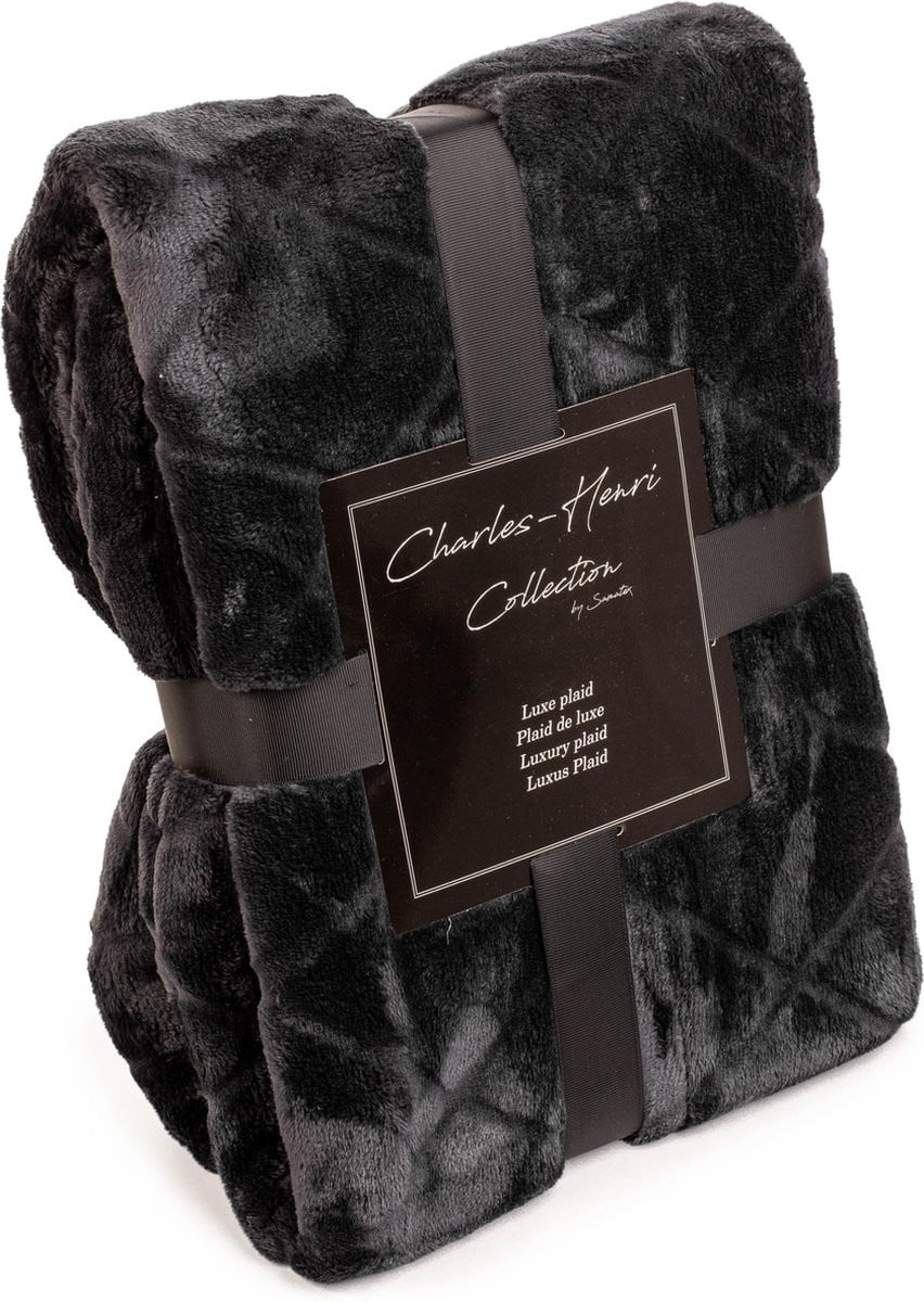 Luxe plaid Charles-Henri Black Diamond voor volwassenen