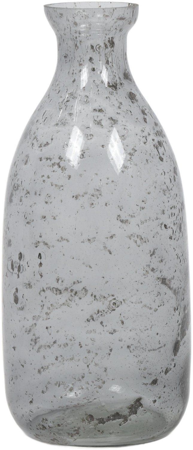 Home Styling Collection Gekleurde glazen fles grijs Ø 10 cm