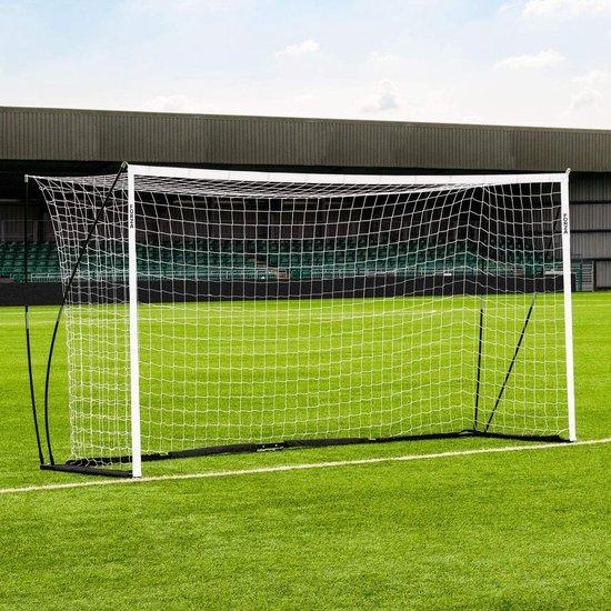 Fußballtor - Tragbares Pop-up Tor mit klappbare Netzbefestigung - Schwarz