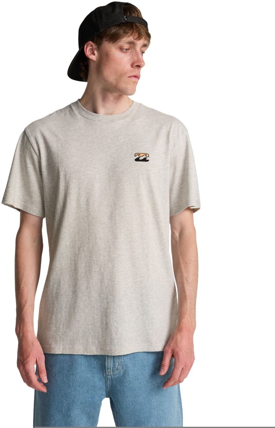 T-Shirt BILLABONG "Icon Wave", Herren, Gr. M, beige (grau heather), Obermaterial: 100% Baumwolle., Shirts T-Shirt grau heather M