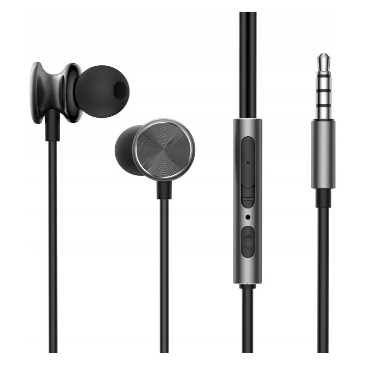 Joyroom JR-EW03 Wired Series In-Ear Metal Wired Earbuds-Dark Gray (NC, Kabelgebunden) (JR-EW03)