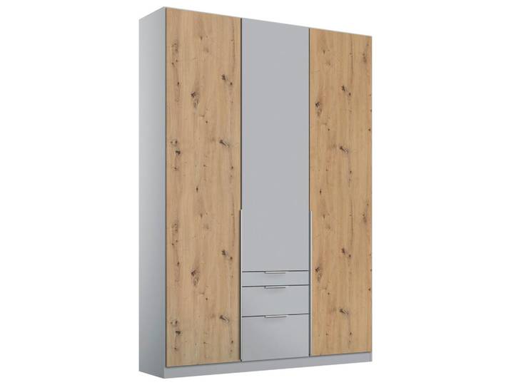 Drehtürenschrank 136cm Alabama Extra, Hellgrau