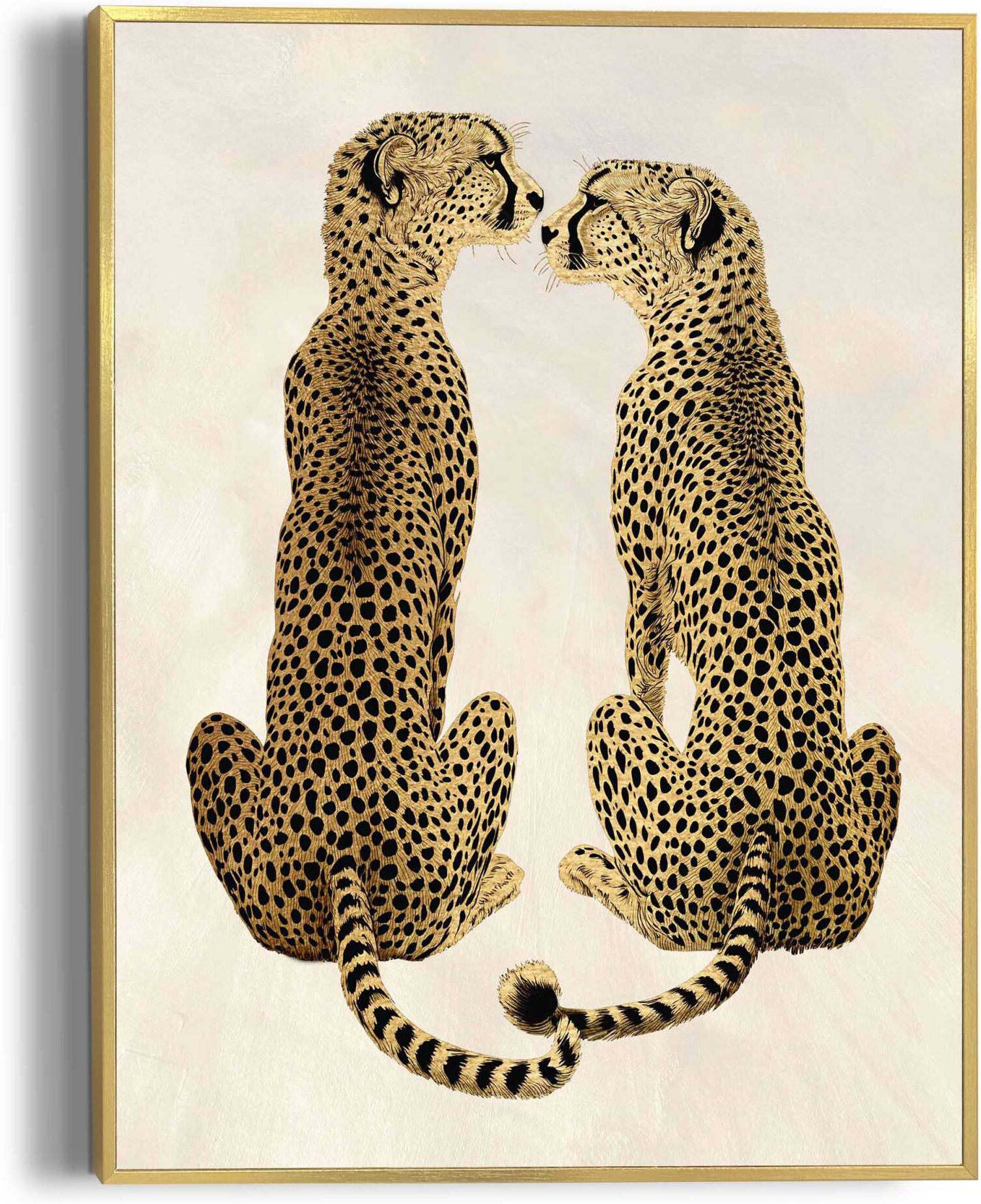 Reinders! Poster REINDERS "Loving Cheetas", gelb (farbe bild(er): gelb), B:30cm H:40cm T:1,6cm, Bilder, Poster, Hobbyraum - Gelb - MDF - Tiere - 30x40 cm farbe bild(er): gelb B/H/T: 30cm x 40cm x 1,6cm