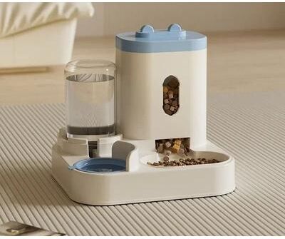 Uplifted Goods Gravity Driven Dual Pet Hydration And Nutrition System 10.63x9.06x10.63 In blue